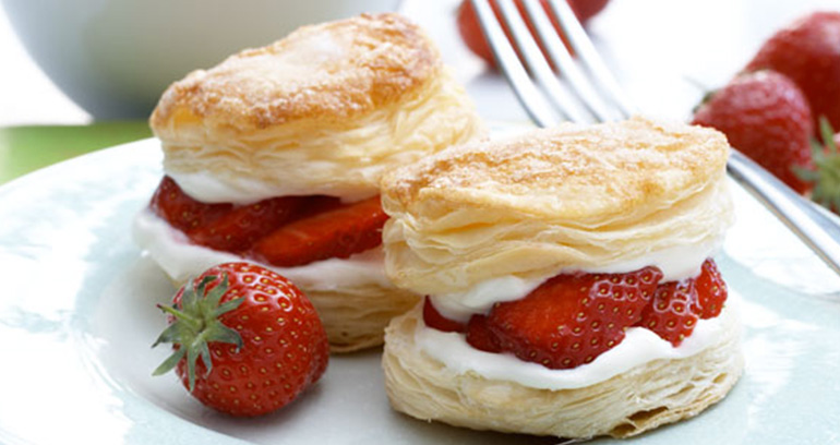 Easy Strawberry Puff Pastry Stacks with Cream - Cooking Gorgeous
